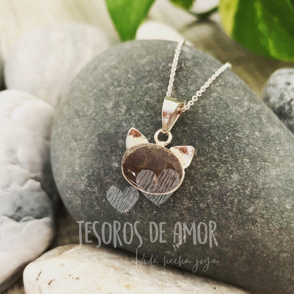 Dije de gato con cenizas