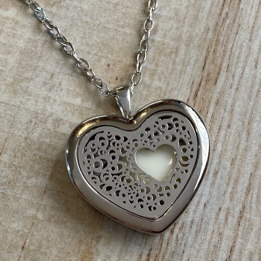 Relicario corazon graquelado