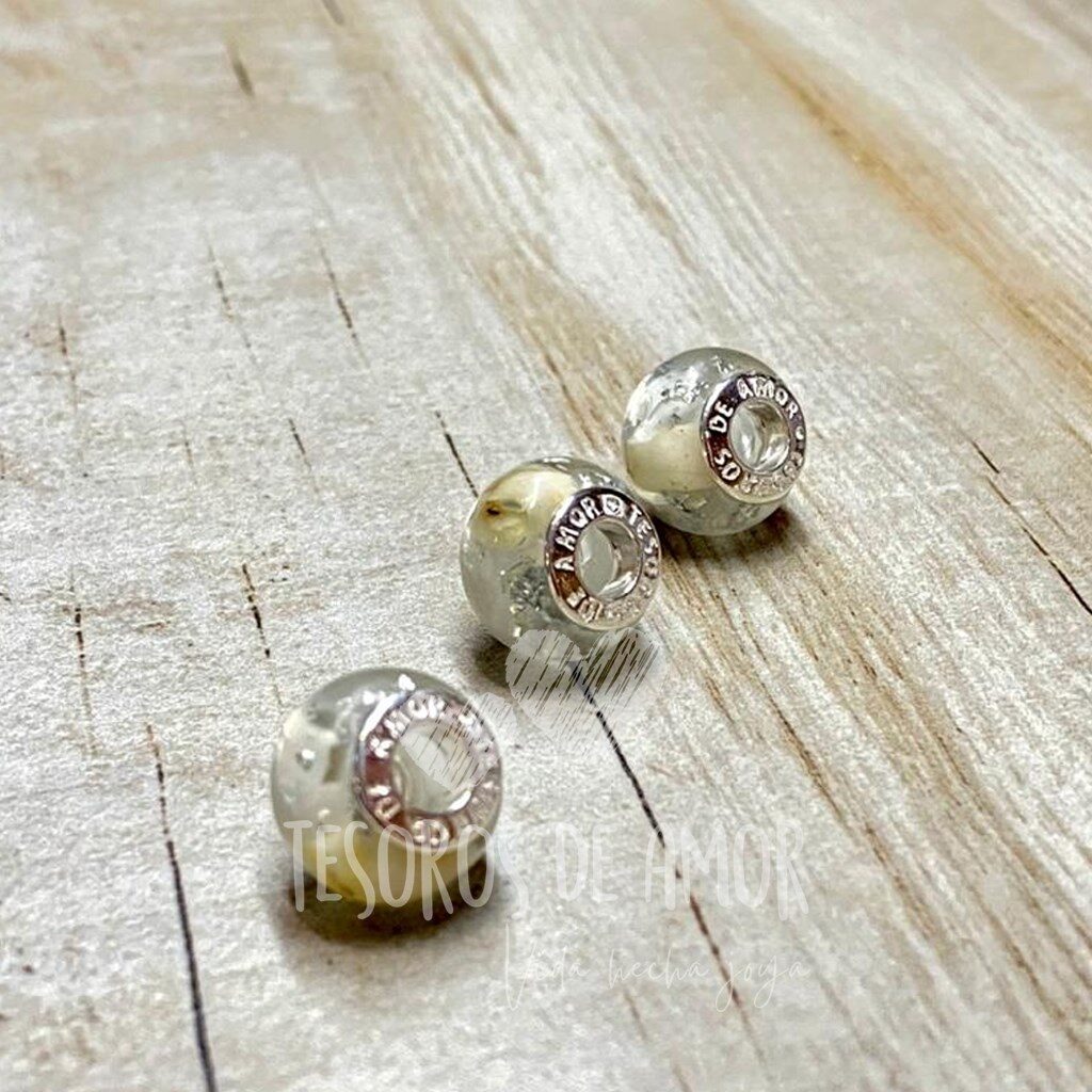 Charm plata liso con dientes