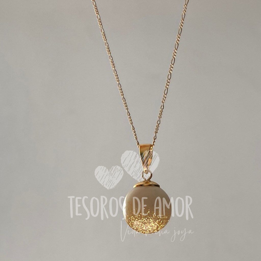 Perla grande con glitter